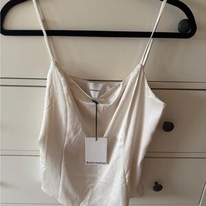 NWT Reformation Ivory Silk Camisole